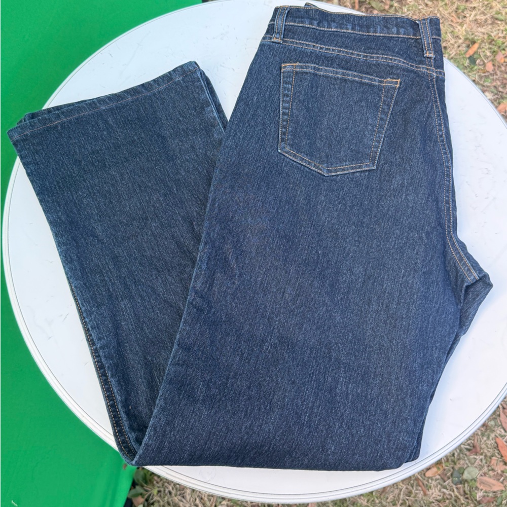 Anne Klein Metropolitan Straight Leg Jeans - Dark Indigo Wash - Size 10 - Picture 3 of 11
